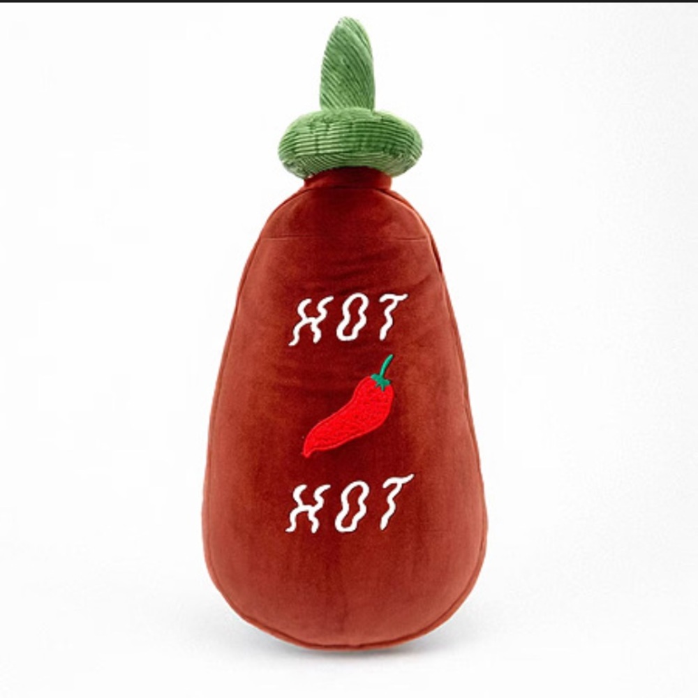 Weighted Plush Chili Pepper Hot Sauce Pillow